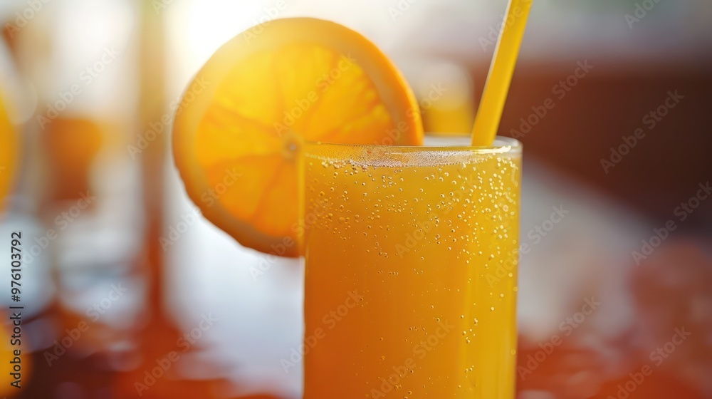 Orange Juice with a Slice of Orange Orange Juice with a Slice of Orange
