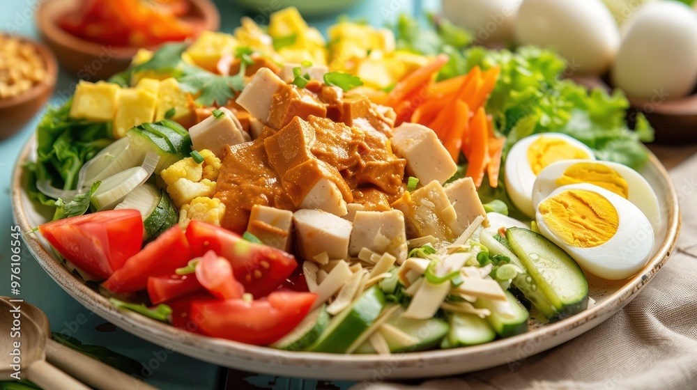 Delicious Indonesian Gado-Gado Salad Delicious Indonesian Gado-Gado Salad