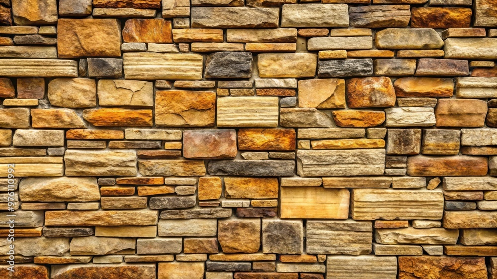 Natural patterns of a stone wall featuring texture, symmetry, and earthy tones Natural patterns of a stone wall featuring texture, symmetry, and earthy tones