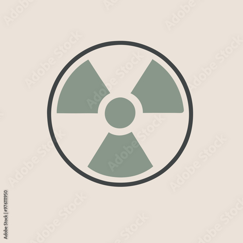 a Radiation icon, silhouette vector illustration, isolated white background
