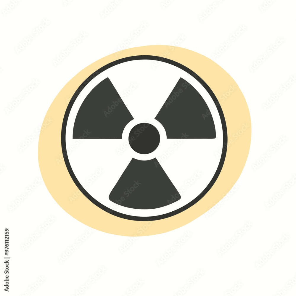 a Radiation icon, silhouette vector illustration, isolated white background a Radiation icon, silhouette vector illustration, isolated white background