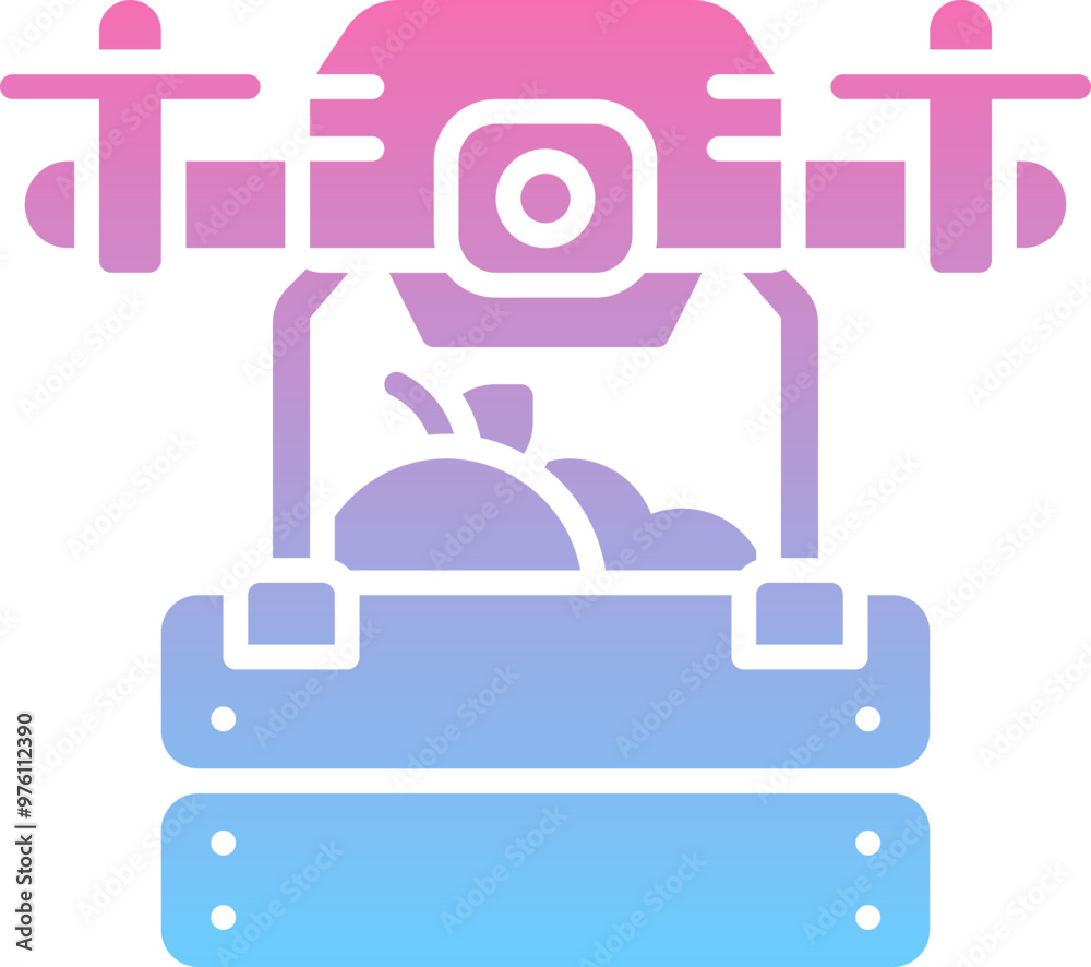 Drone gardening icon Drone gardening icon
