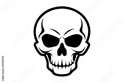 Skull vector line art illustration