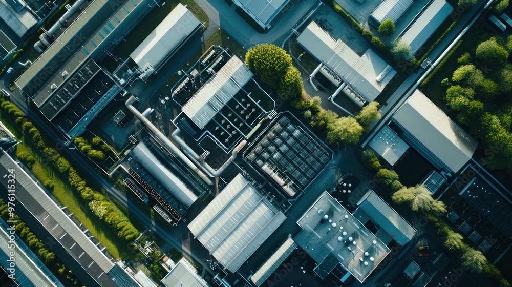 Aerial view of a large server farm facility. Aerial view of a large server farm facility.