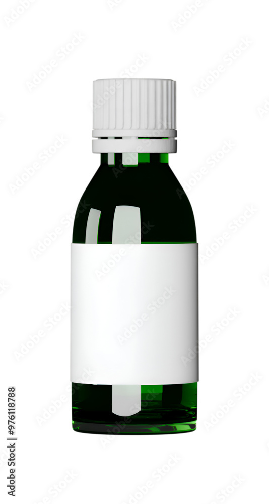 3D Medicine Bottle Mockup with Blank Label 3D Medicine Bottle Mockup with Blank Label