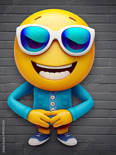 Wallpaper Mural This is picture of funny emoji with sunglasses Torontodigital.ca