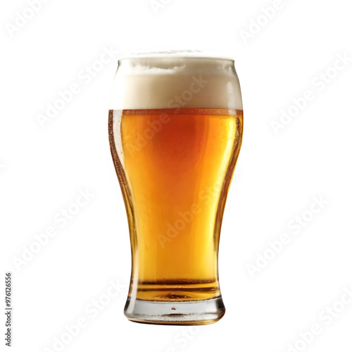 glass of beer isolated on white