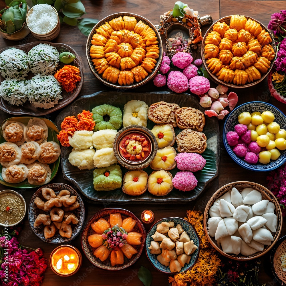Feast with Traditional Indian food