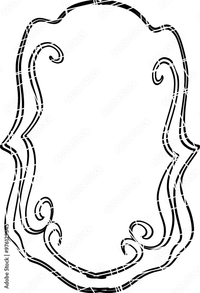 Ornate black decorative frame with swirls. Ornate black decorative frame with swirls.