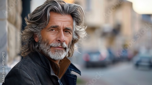 Portrait of a Man with Grey Hair and Beard