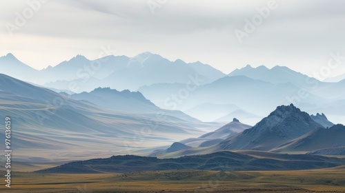 Mountain Range in Soft Light