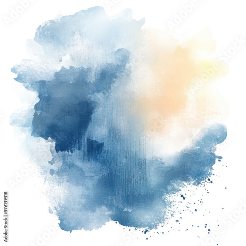 A beautiful abstract watercolor background featuring soft blue and orange hues, perfect for artistic projects and designs.