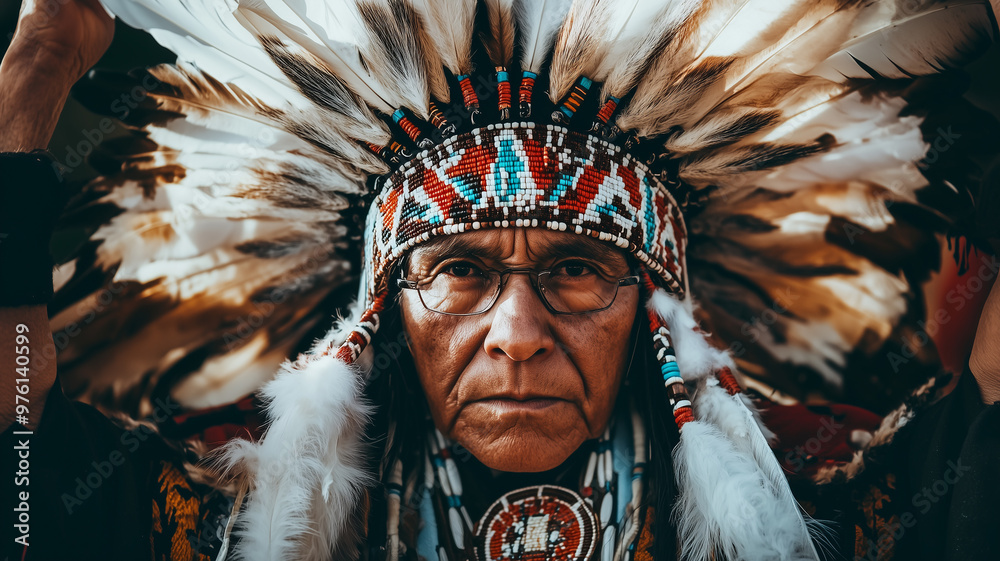Indigenous Peoples' Day, an elder from an Indigenous community Indigenous Peoples' Day, an elder from an Indigenous community