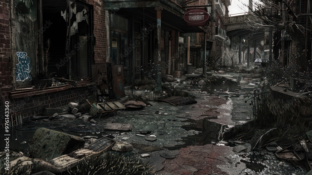 Abandoned City Street Abandoned City Street