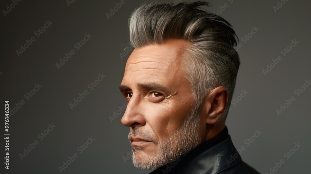 Portrait of a man with a serious expression Portrait of a man with a serious expression
