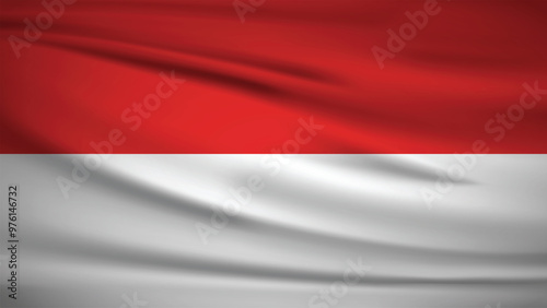 Flag officially Indonesia, Background Illustration 4K