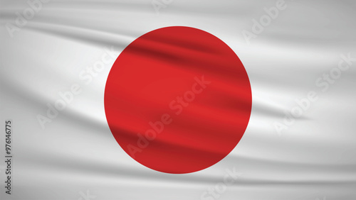 Flag officially Japan, Background Illustration 4K