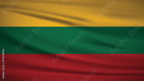 Flag officially Lithuania, Background Illustration 4K