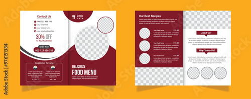 this is food menu brochure template design flyer design.