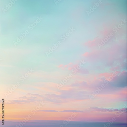 A serene pastel sky at dusk, blending gentle hues of pink and blue, evoking tranquility and calmness for nature lovers.