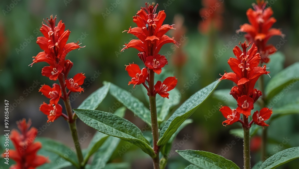 Hound's-tongue plant with red flowers, once thought to prevent dog bites. Hound's-tongue plant with red flowers, once thought to prevent dog bites.