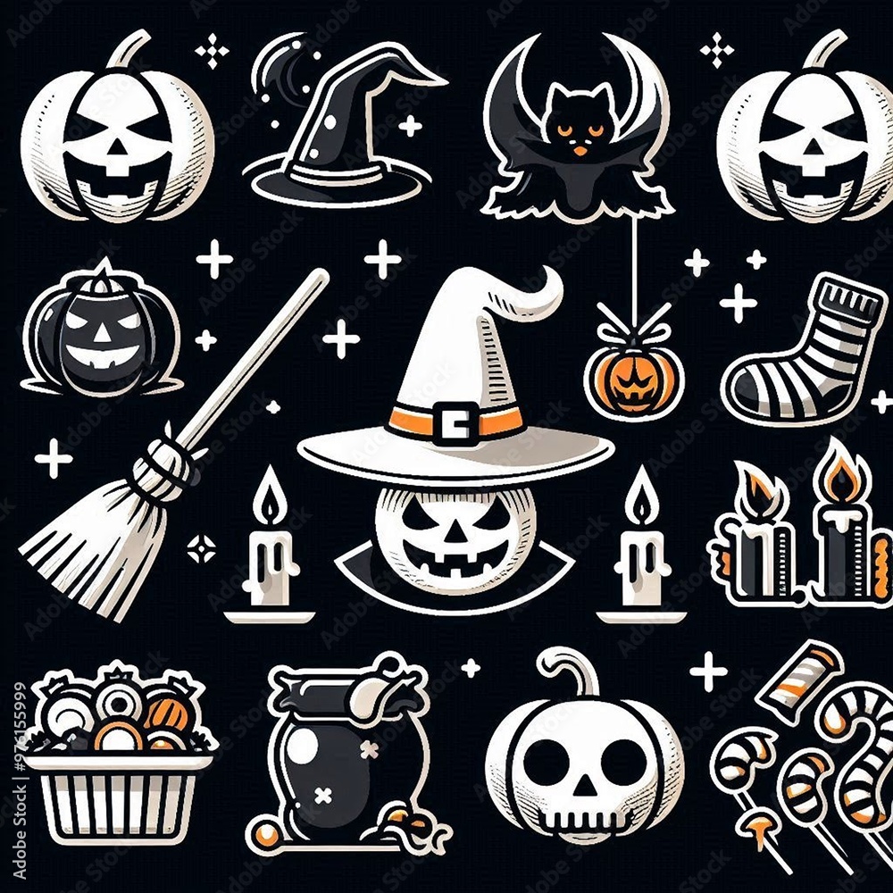 halloween icons set halloween icons set
