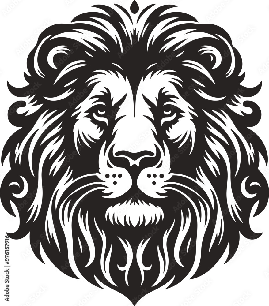 Lion head silhouette vector design Lion head silhouette vector design
