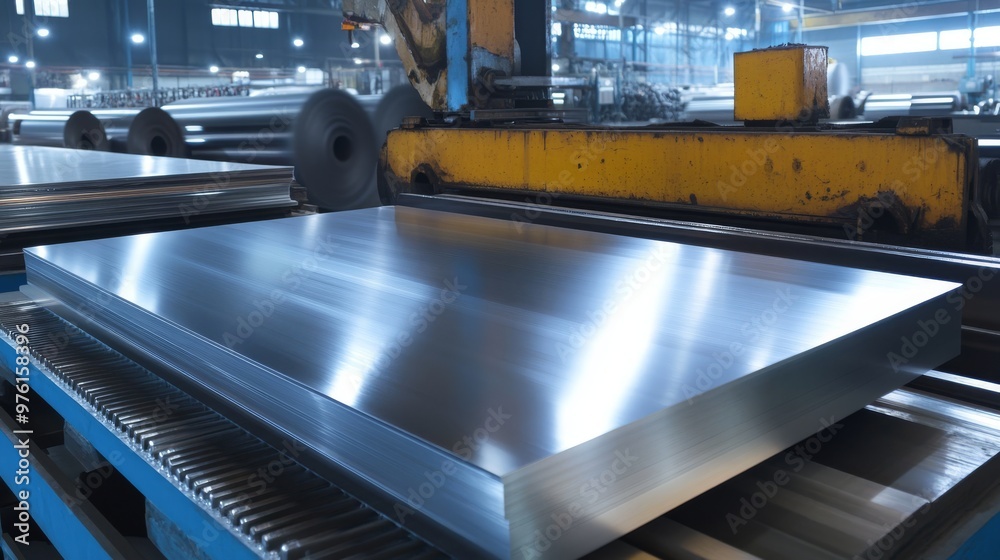 This image beautifully showcases the advanced technology, innovative machinery, and sophisticated processes used in stainless steel sheet metal fabrication within an industrial workshop setting This image beautifully showcases the advanced technology, innovative machinery, and sophisticated processes used in stainless steel sheet metal fabrication within an industrial workshop setting