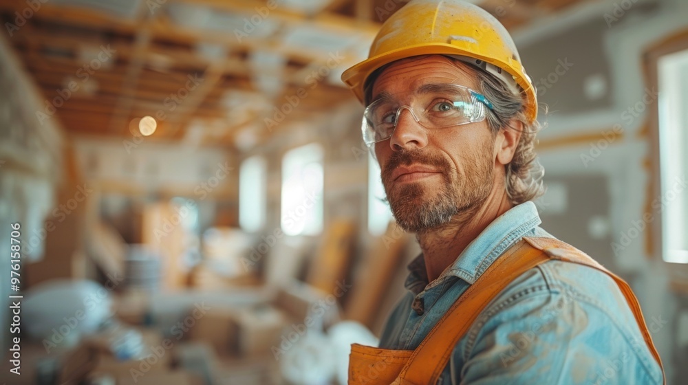 Construction Worker Looking at Camera Confidently Construction Worker Looking at Camera Confidently