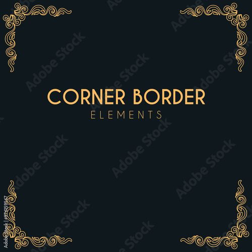 Ornaments border, Corner border elements 