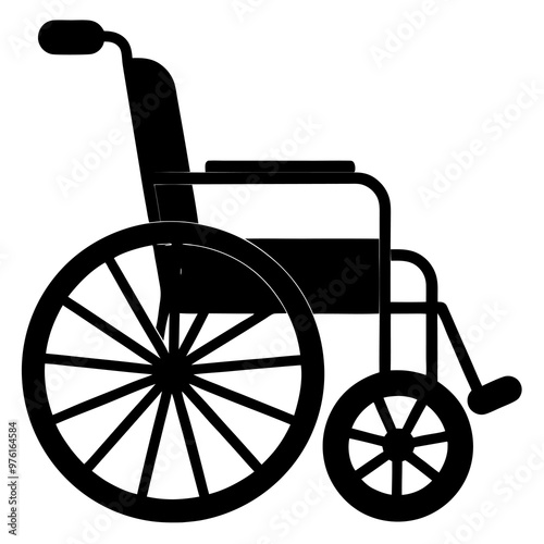 Wheelchair silhouette vector illustration