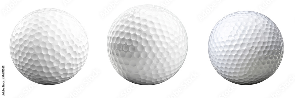 Set of a white golf ball clipart, isolated on a transparent background. Set of a white golf ball clipart, isolated on a transparent background.
