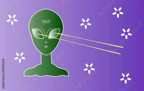 Aliens. alien vector design. illustration alien. aliens cartoon