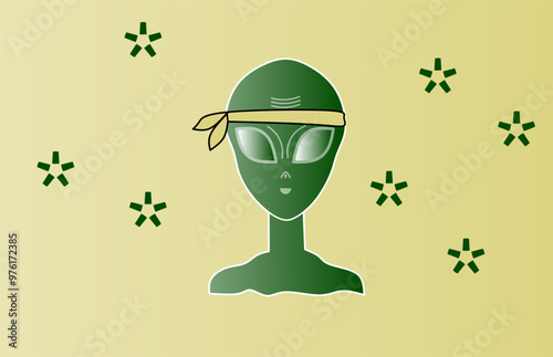 Aliens. alien vector design. illustration alien. aliens cartoon