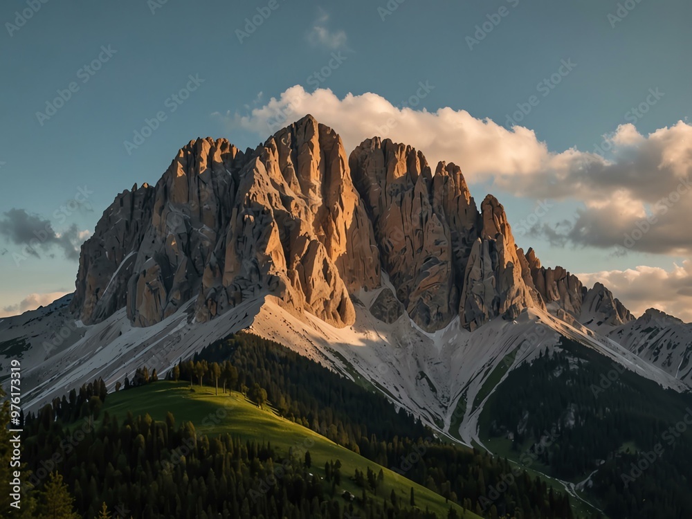 Paterno Mountain in the Dolomites. Paterno Mountain in the Dolomites.