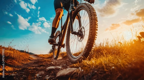 Wallpaper Mural Mountain Biking at Sunset Torontodigital.ca