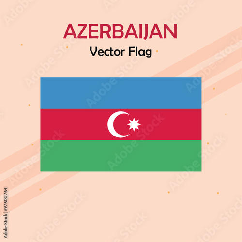 Azerbaijan vector flag lines and stock 