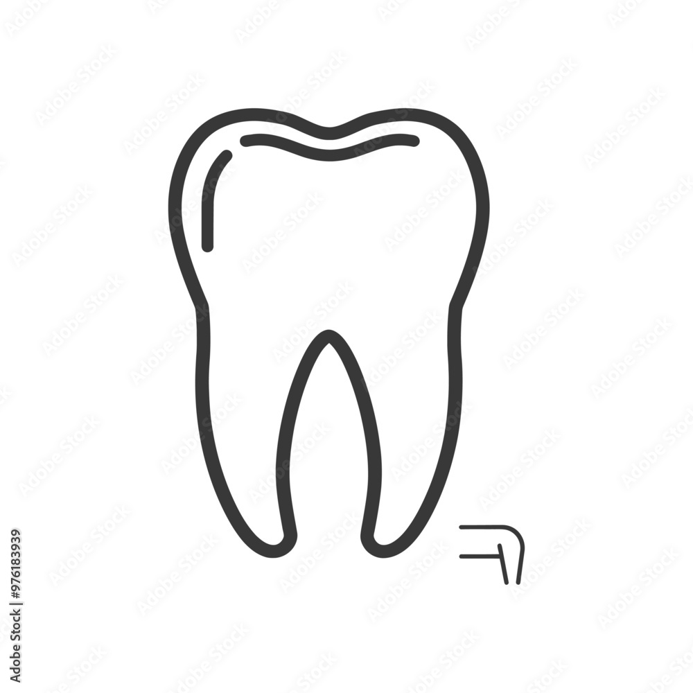 A Single Tooth With a Toothpick Next to It A Single Tooth With a Toothpick Next to It