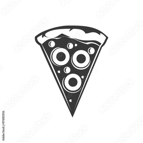 A Single Slice of Pizza with Three Toppings