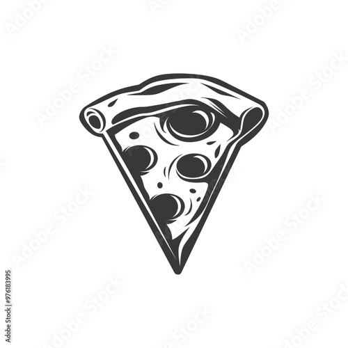 A Slice of Pepperoni Pizza with a Folded Crust