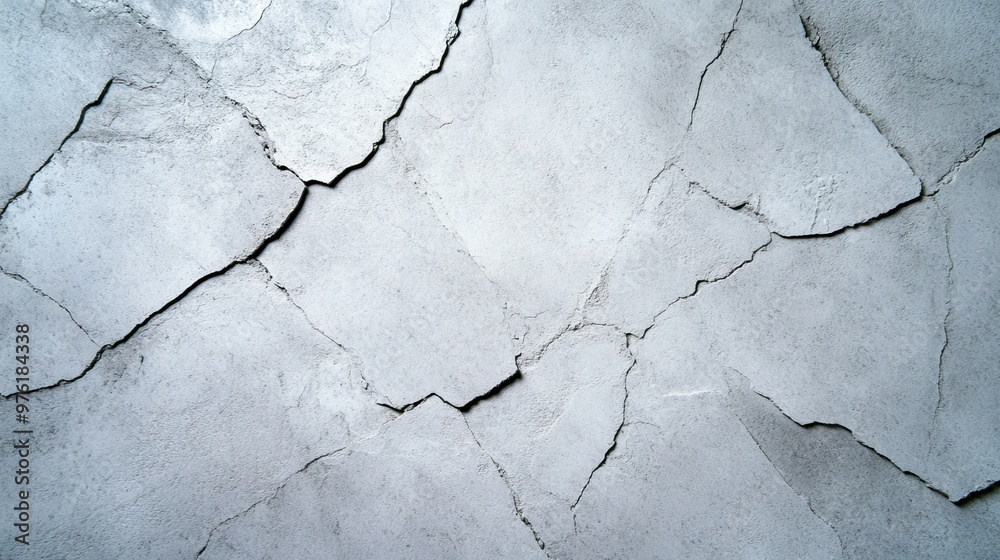 Close-up view of cracked concrete wall, showcasing texture and aged appearance with clear fissures and color variations. Close-up view of cracked concrete wall, showcasing texture and aged appearance with clear fissures and color variations.