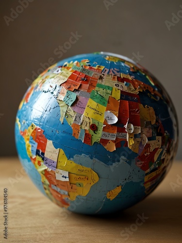 Recycled globe design.