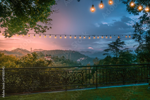 sunset over the Mountains