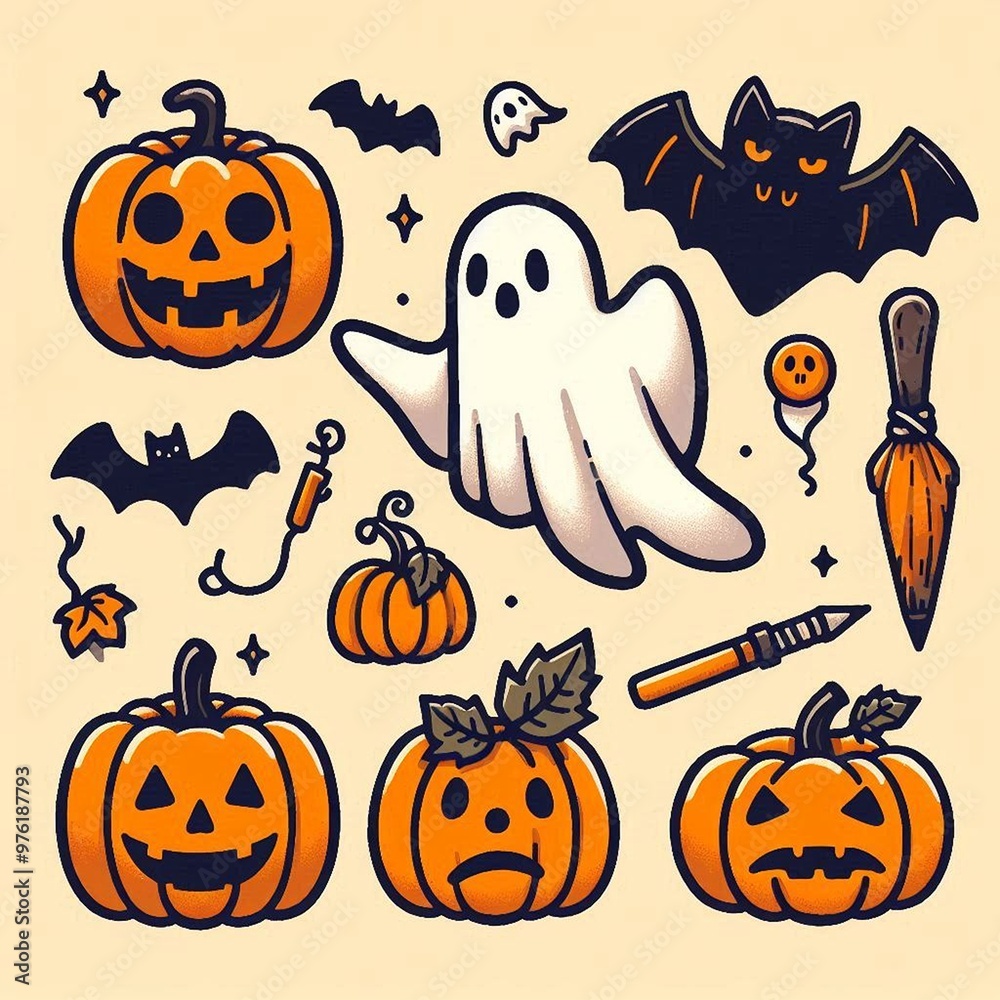 halloween pumpkin set halloween pumpkin set