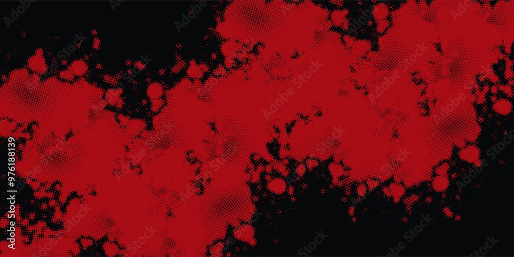 Grunge texture effect background. Distressed rough dark abstract textured. Black isolated on red. Graphic design element vintage style decoration concept for banners, flyer, card, or brochure cover