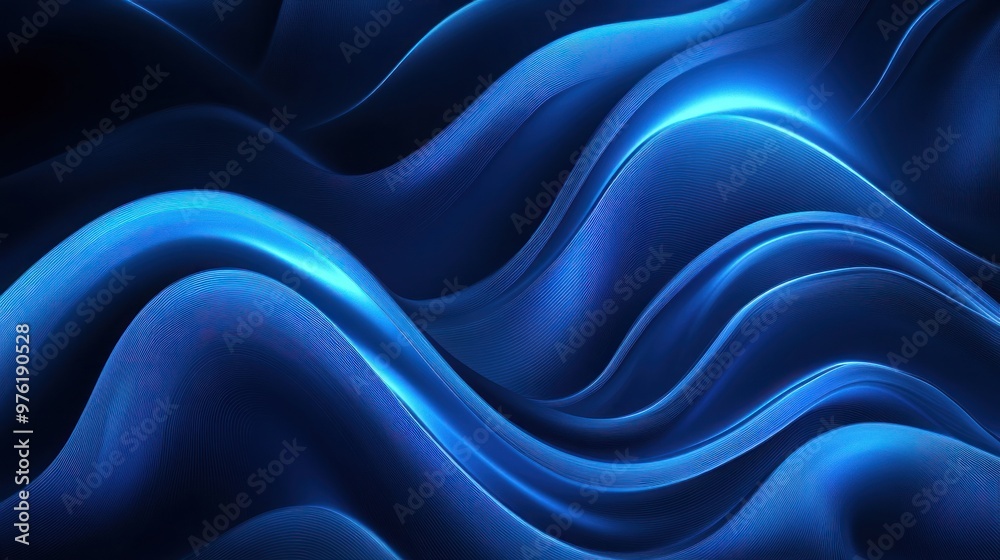 custom made wallpaper toronto digitalAbstract Blue Waves
