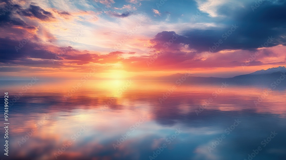 Sunset Reflection on Calm Water Sunset Reflection on Calm Water