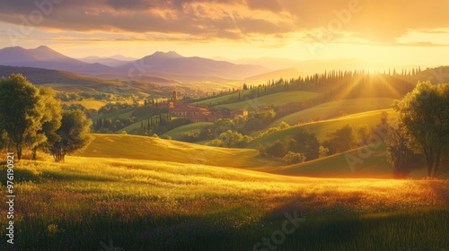 Golden Tuscan Sunset