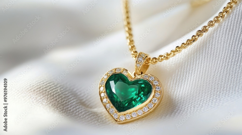 Emerald Heart Necklace Emerald Heart Necklace