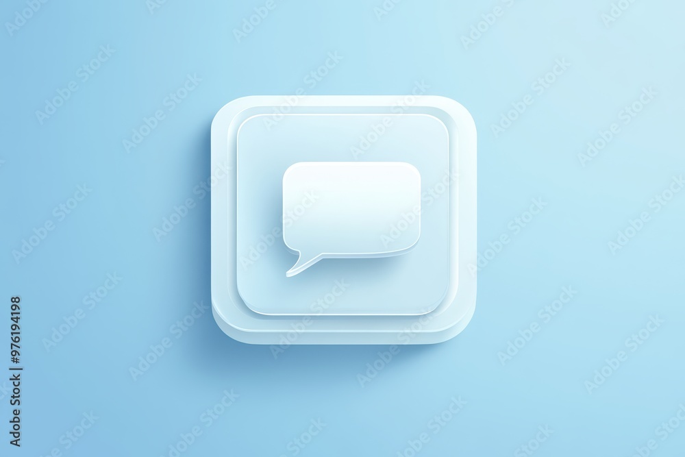 a white speech bubble icon on a blue background a white speech bubble icon on a blue background
